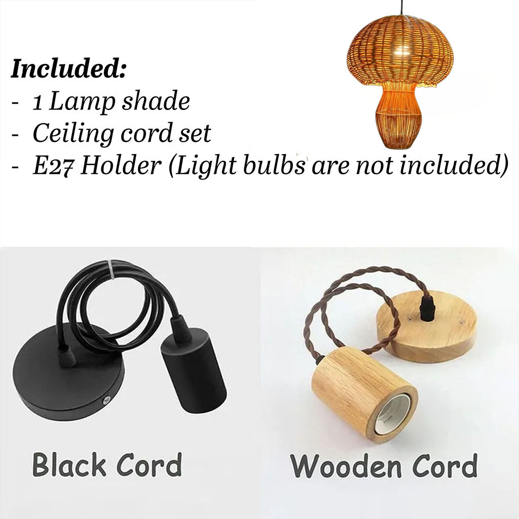 Jellyfish lamp boho pendant lamp rattan chandelier