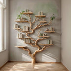 Floor bookshelf solid wood live edge floating shelf on wall natural driftwood bookcase decor handmade furniture