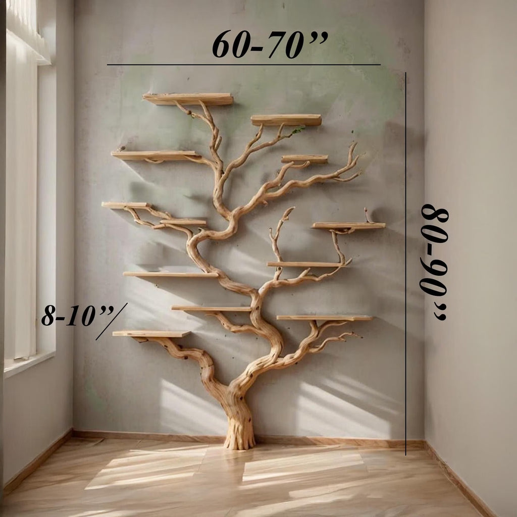 Floor bookshelf solid wood live edge floating shelf on wall natural driftwood bookcase decor handmade furniture