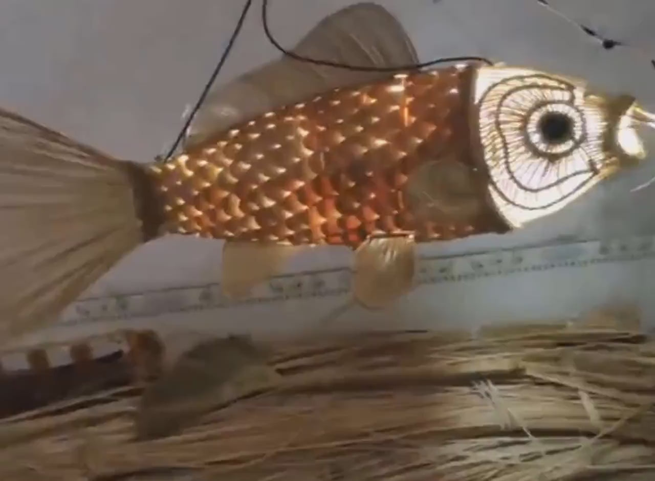 Unique rattan wicker pendant light art deco rustic lamp shade