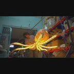 Large octopus rattan chandelier home decor eco friendly lighting