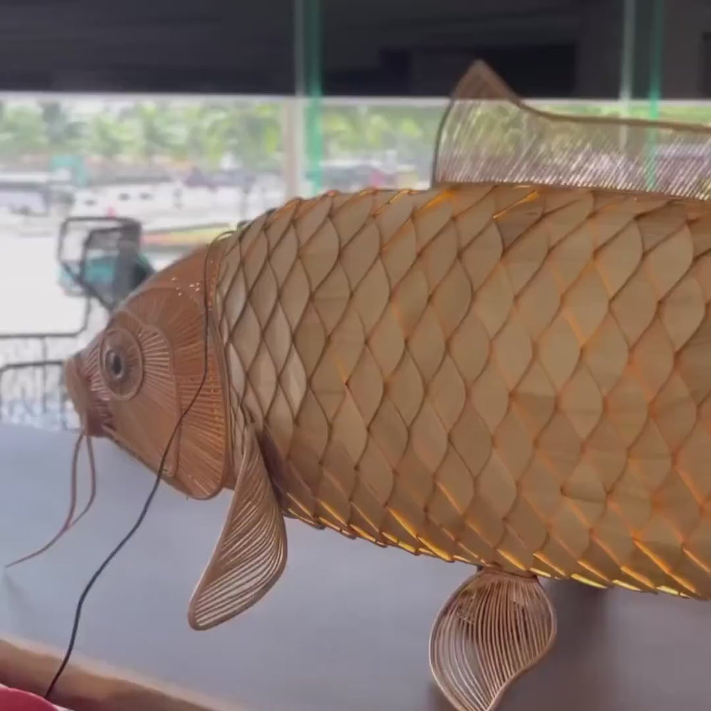 Fish chandelier lighting woven pendant light art home decor