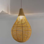 Teardrop rattan pendant light wicker rattan light