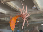 Wood veneer fish ceiling light in multiple colors fish light decoration
