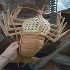 Fish crab lobster rattan wall lamp for coastal decor