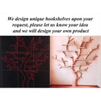 Driftwood branch floating bookshelf solid wood wall mounted bookcase decoration