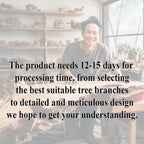 Driftwood branch floating bookshelf solid wood wall mounted bookcase decoration