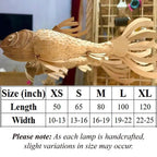 Wooden fish lamp hanging light fish chandelier koi fish lamp shade