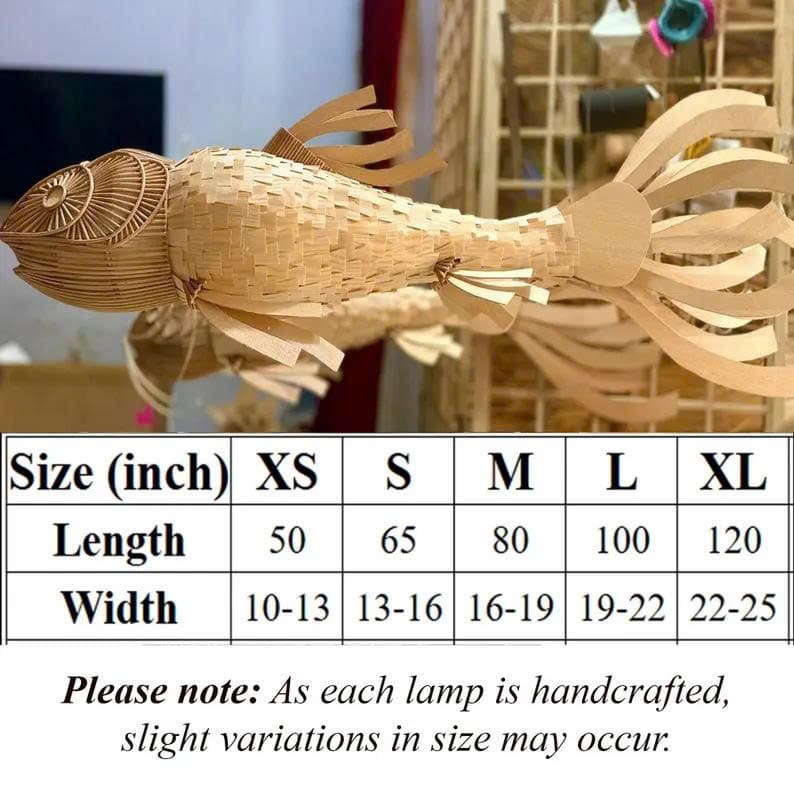 Wooden fish lamp hanging light fish chandelier koi fish lamp shade