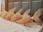 Fish chandelier lighting rattan pendant light home decor