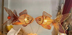 Fish chandelier lighting rattan pendant light home decor