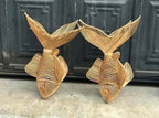 Fish chandelier lighting rattan pendant light home decor