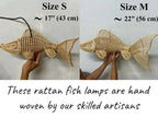 Rattan wicker pendant light unique art deco lamp hanging