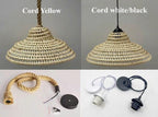Cone shade lamp rattan pendant light art deco lamp