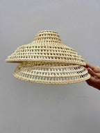 Cone shade lamp rattan pendant light art deco lamp