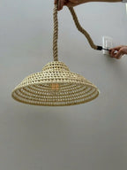 Cone shade lamp rattan pendant light art deco lamp