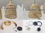 Bell pendant rattan light fixture wicker lamp shade hanging woven pendant light art decor kitchen island lighting