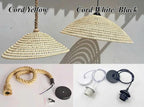 Rustic cone rattan ceiling light kitchen island decor
