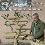 Rustic tree branch floor standing bookshelf