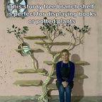 Corner tree branch shelf decorative floor bookshelf
