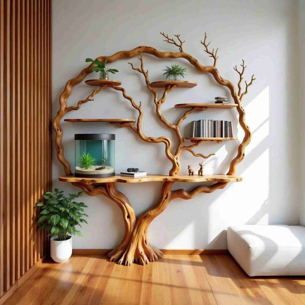 Unique Tree floor branch book shelves decor easy to assembly