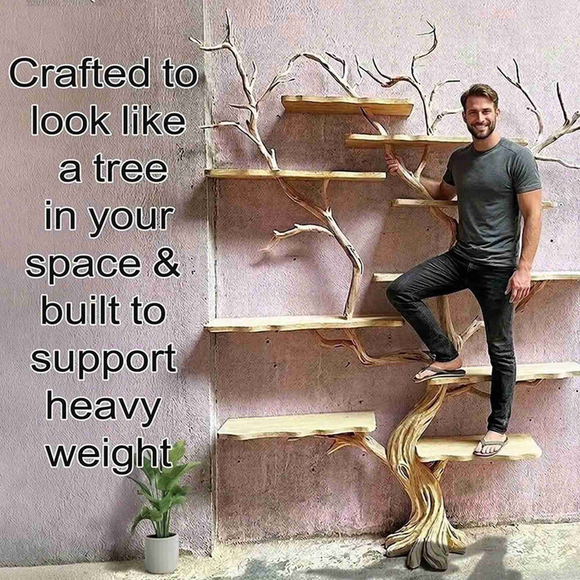 Unique Tree floor branch book shelves decor easy to assembly